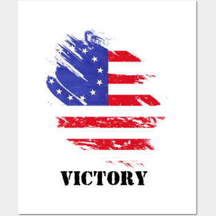 Betsy Ross Victory 1776 American Flag Posters and Art